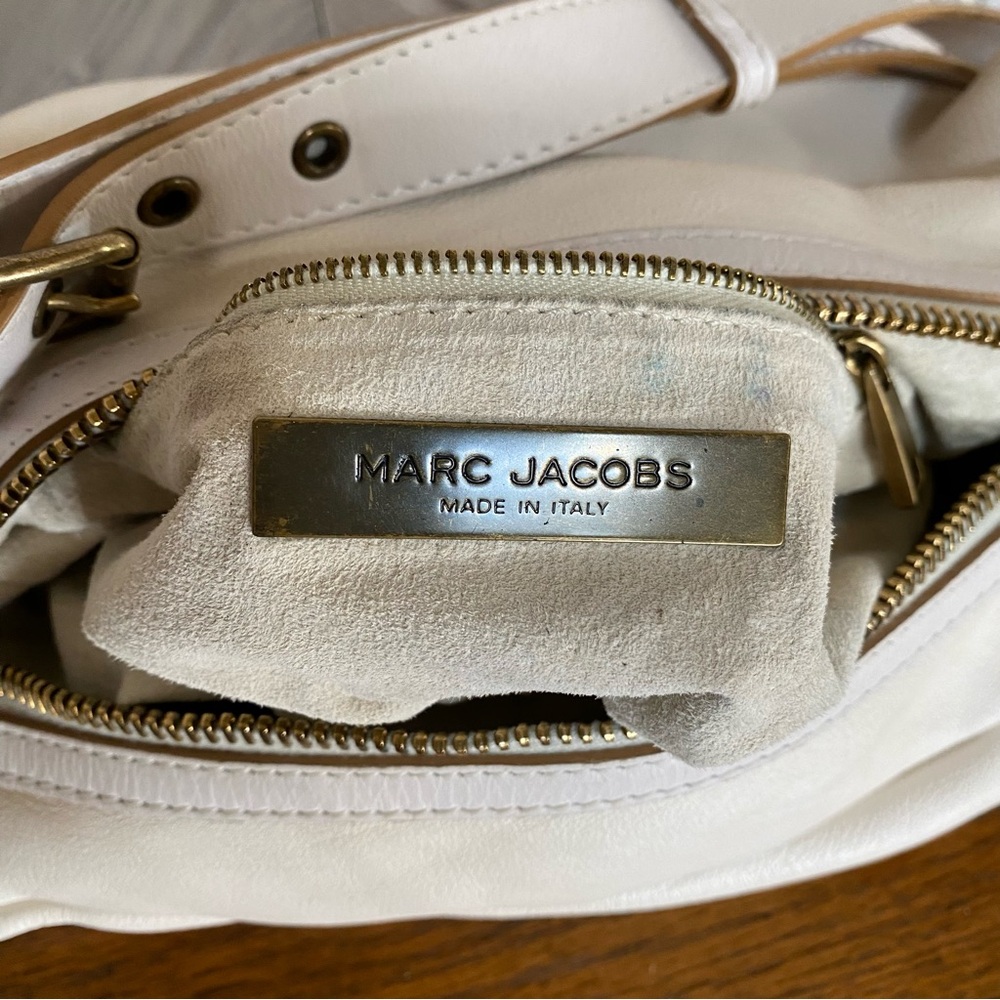 Marc Jacobs Off White Leather Shoulder Bag Made in Iltaly - Picture 15 of 16